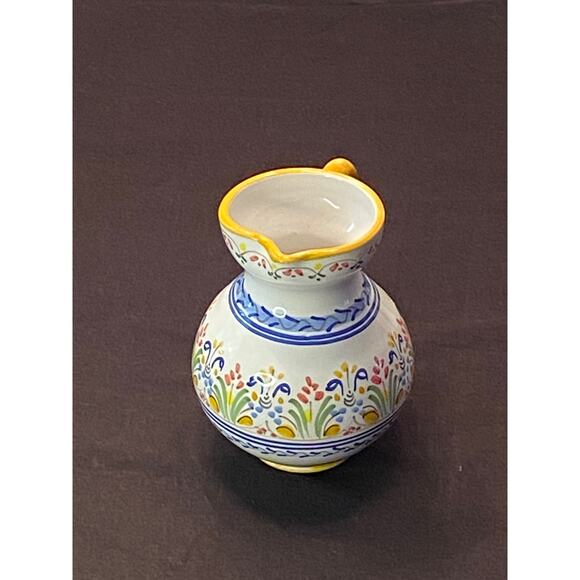 6 inch decorative hand painted pitcher decorative ceramic made in Spain new - Picture 6 of 7